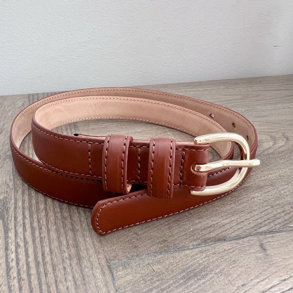 Vineyard Vines Women's Belt 100% Italian Leather Trousers Caramel  Size M